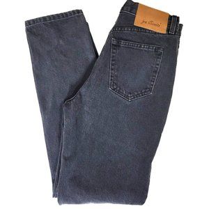 Jeu Illimite Classic High Waist Slim Button Up Jean, Vintage Black Grey